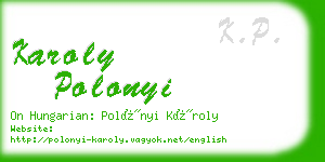 karoly polonyi business card
